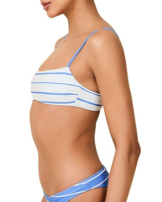 Solid & Striped Blue The Daniela Stripe Bikini Top
