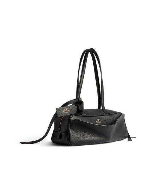 Balenciaga Black Small Bowling Leather Satchel