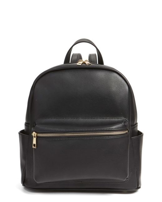 Bp Faux Leather Mini Backpack in Black | Lyst