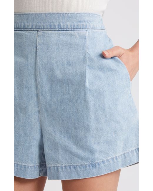Madewell Blue Clean Denim Pull-on Shorts