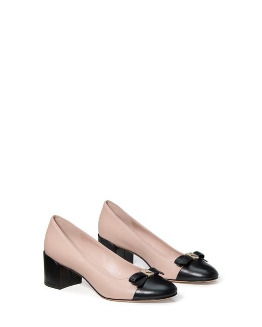 Kate Spade Pink Deco Bow Ballet Cap Toe Pump