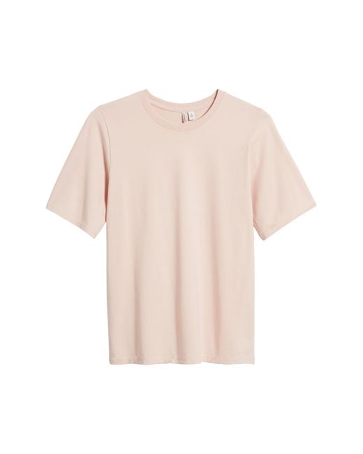 Nordstrom Pink Relaxed Fit Pima Cotton Crewneck T-shirt