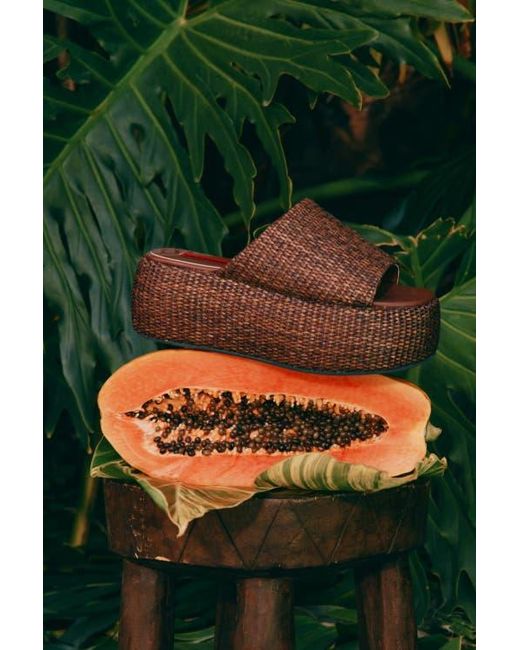 Simon Miller Brown Raffia Cloudy Platform