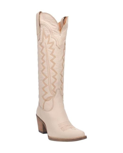 Dingo White Knee High Western Boot