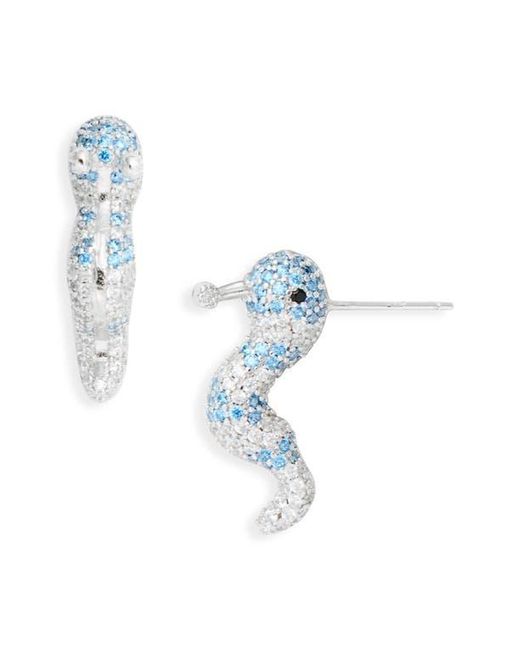 Collina Strada Blue Slug Stud Earrings