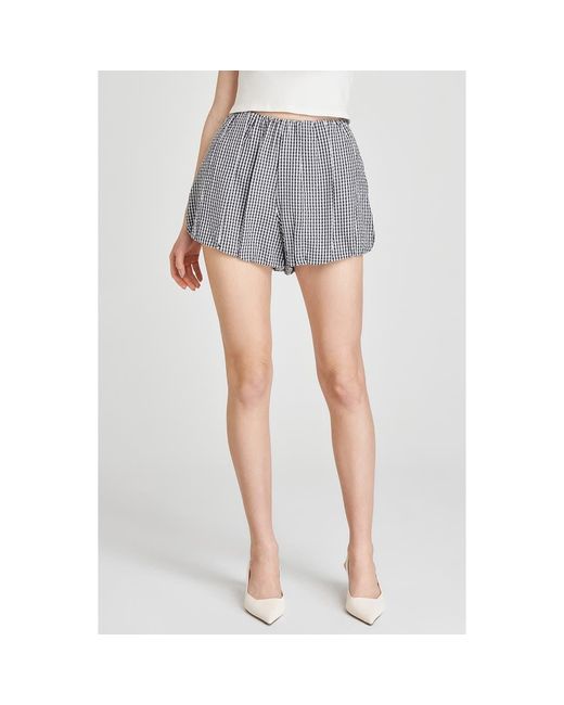 Wayf Gray X Styled By Coco! Maggie Gingham Bubble Shorts