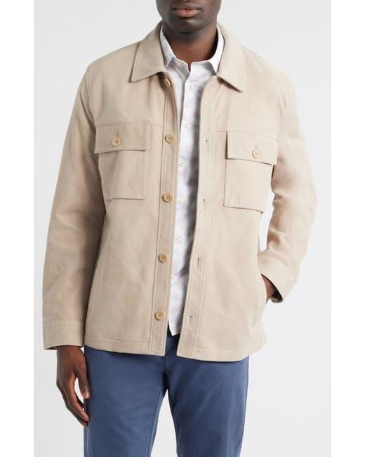 Bugatchi Natural Suede Shirt Jacket for men