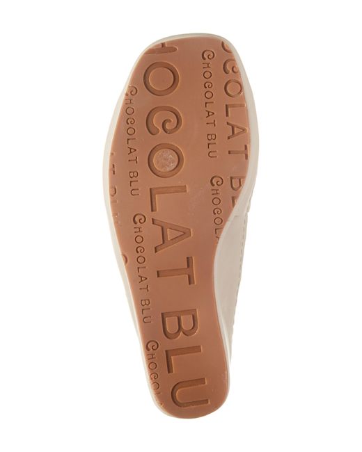 Chocolat Blu Natural Pearl Platform Wedge Sandal
