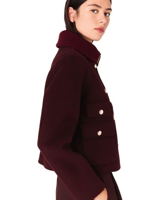 Maje Red Reversible Double-Faced Jacket
