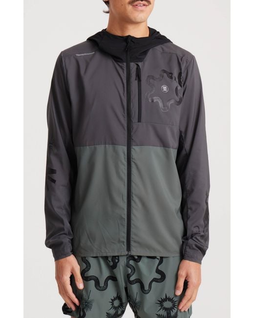 Roark Gray Second Wind Water Resistant Hooded Jacket for men