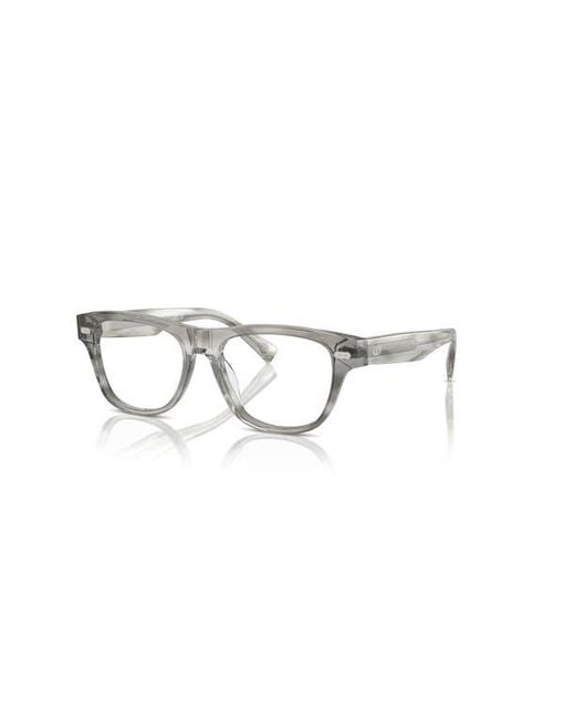 Brunello Cucinelli Gray 54Mm Rectangle Optical Glasses for men