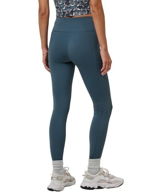Travis Mathew Blue Moveknit Bonded Pocket Leggings