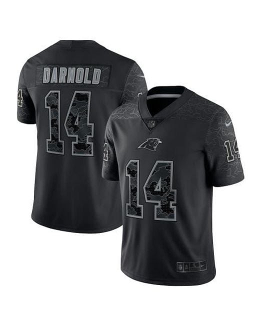 Nike Black Sam Darnold Carolina Panthers Rflctv Limited Jersey for men