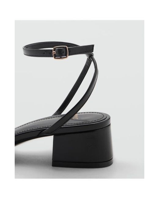 Mango White Ankle Strap Sandal