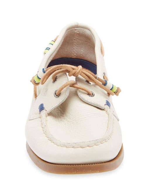 Sperry Top-Sider White Authentic Original 2-Eye Beaded Boat Shoe