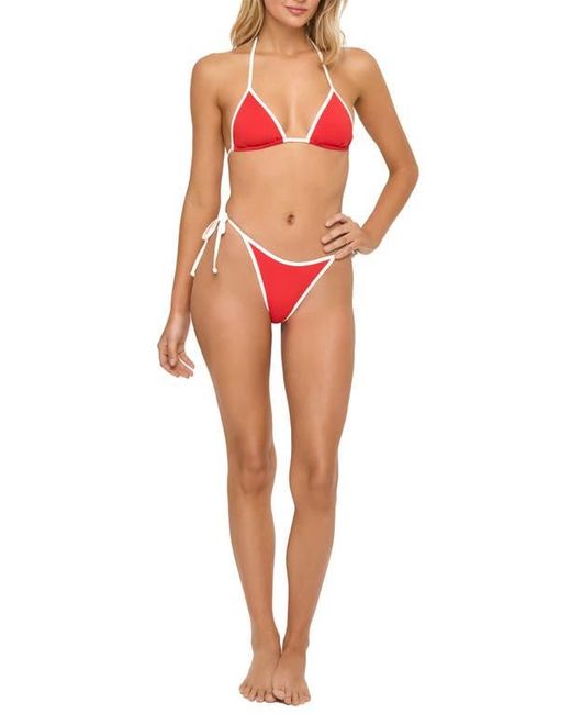 LSPACE Red Levy Bitsy String Bikini Bottoms