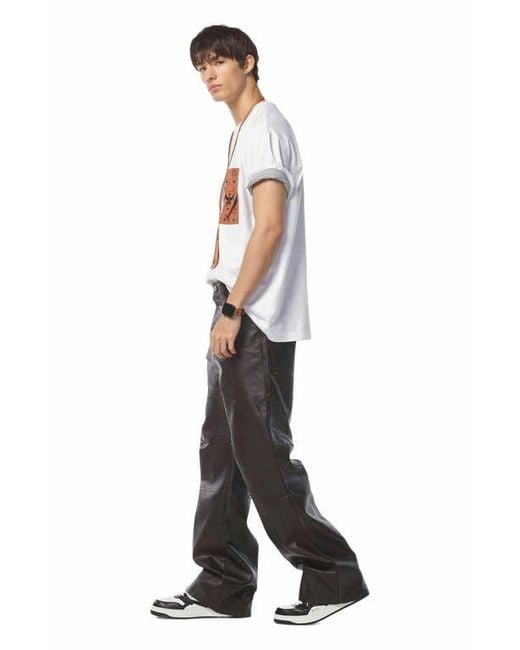 MCM White Monogram Patch Pocket T-Shirt for men
