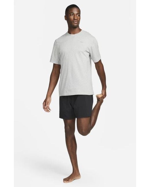 Nike Gray Primary Training Dri-Fit Short Sleeve T-Shirt for men