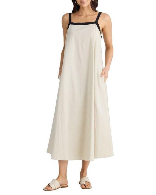 Brave+True Erica Linen Blend Sleeveless Dress in Natural | Lyst