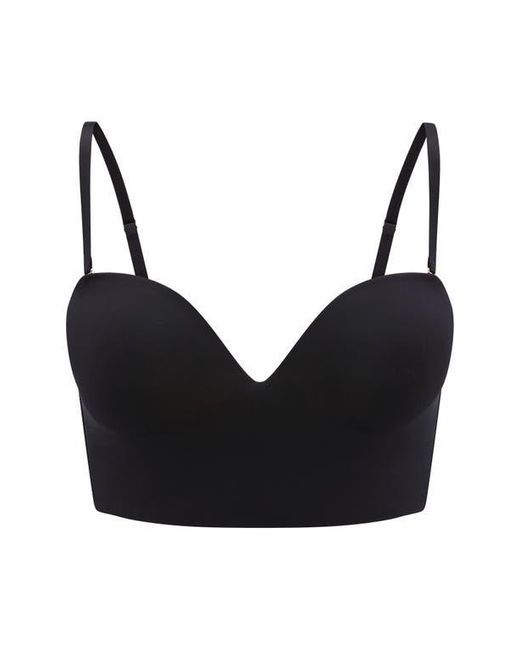 Thirdlove Black Zero Edge Strapless Underwire Bustier Bra