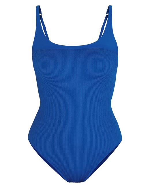 Sweaty Betty Blue Capri Crinkle One-piece Swimsuit