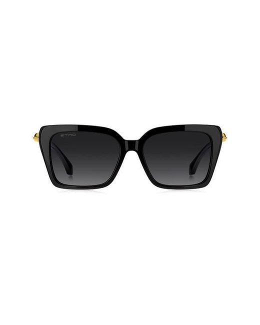 Etro Black 0151/S 56Mm Gradient Rectangular Sunglasses
