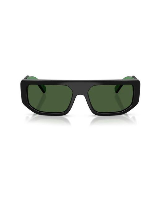 Dolce & Gabbana Green 56Mm Rectangular Sunglasses