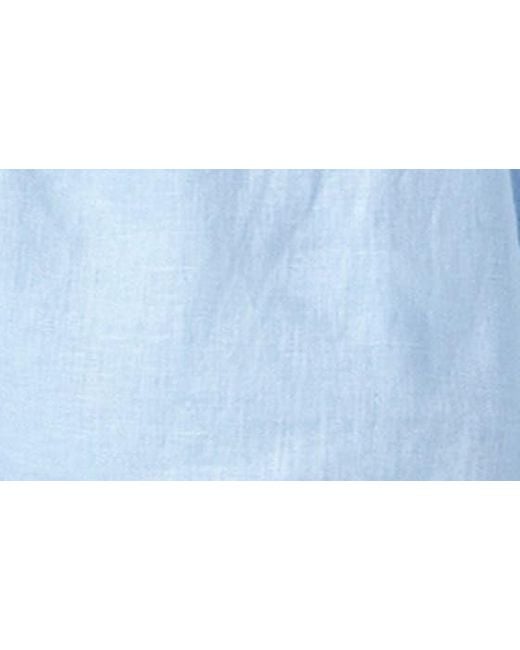 Grey Lab Blue Long Sleeve Linen Romper