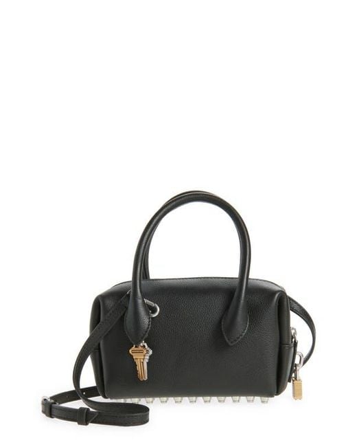 Alexander Wang Black Roux Small Top Handle Bag