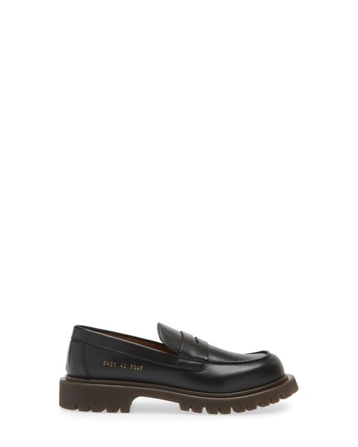 Common Projects Black Lug Sole Penny Loafer for men
