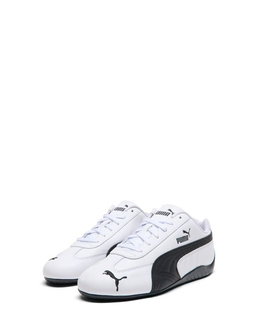 PUMA White Speedcat Full Leather Sneaker for men