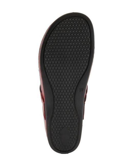 Spring Step Red Lilybean Wedge Mule