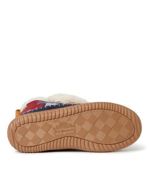 Dearfoams Blue Moritz Bootie Slipper