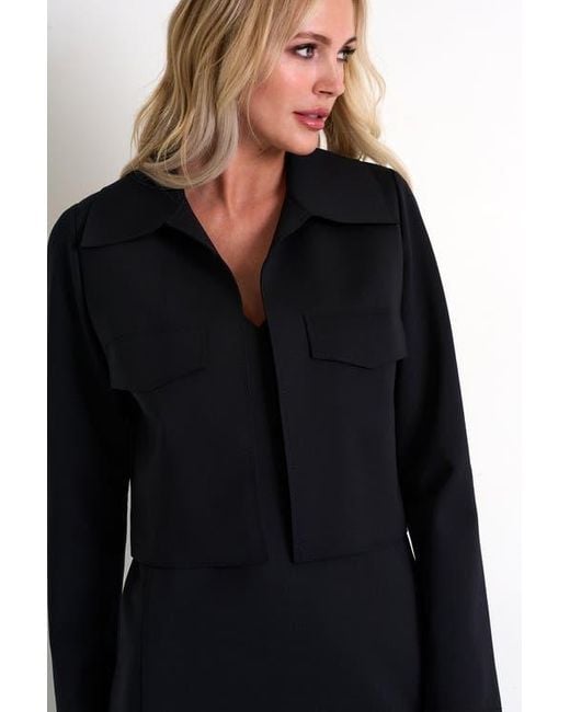 Shan Black Contemporary Cropped Jacket