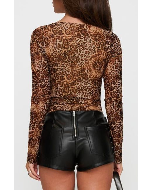 Princess Polly Black Elixia Print Long Sleeve Bodysuit