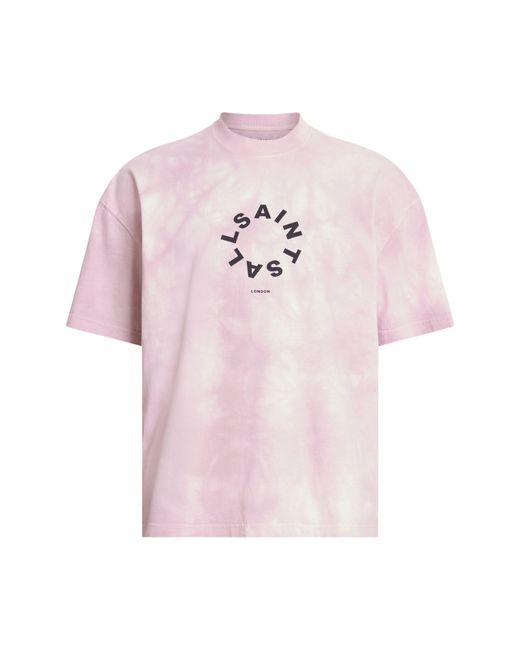 AllSaints Pink Tierra Logo Graphic T-shirt for men
