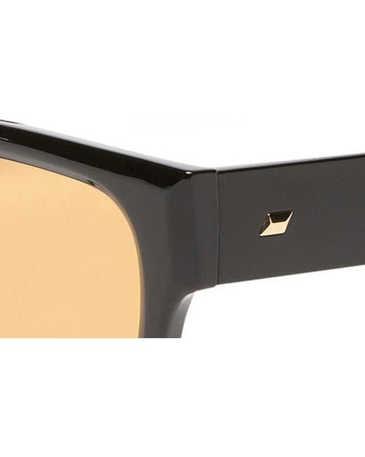 Le Specs Black Shmood 52Mm Rectangular Sunglasses