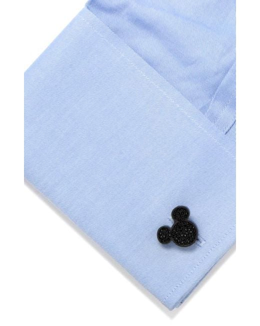 Cufflinks Inc. Black X Disney Mickey Crystal Cuff Links for men