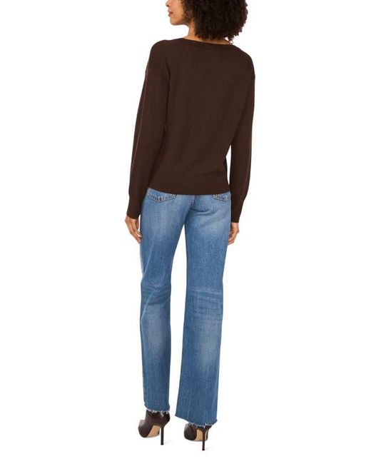 Vince Camuto Black Long Sleeve V-Neck Sweater