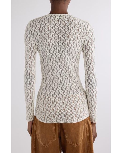 Isabel Marant White Gaelle Stretch Lace Top