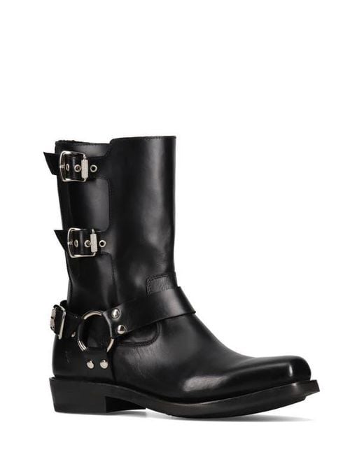 Frye Black Conway Moto Harness Boot for men