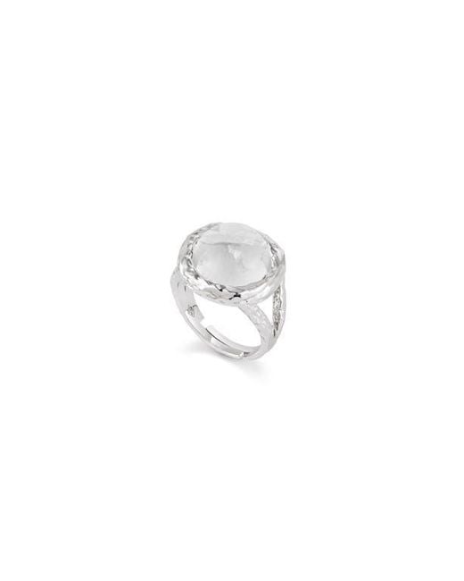 Retro Chic White Whispers Ring
