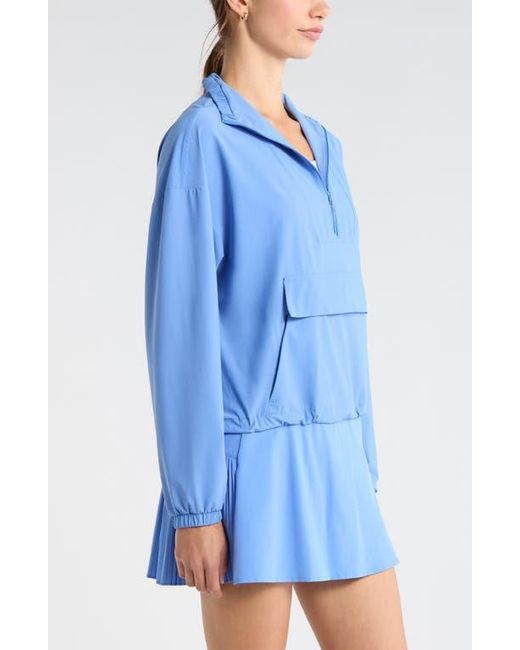 Zella Blue Transit Pullover Jacket