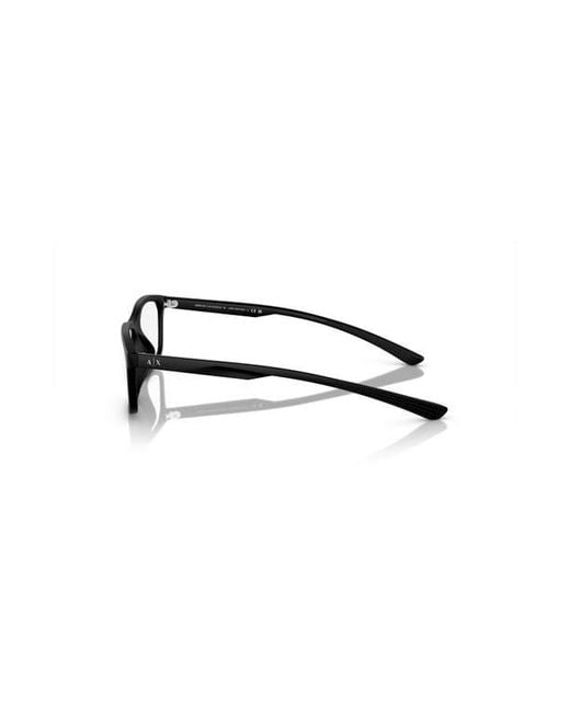 ARMANI EXCHANGE Black 56Mm Rectangle Optical Glasses for men