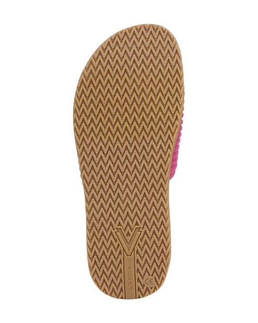 Vionic Pink Evie Slide Sandal