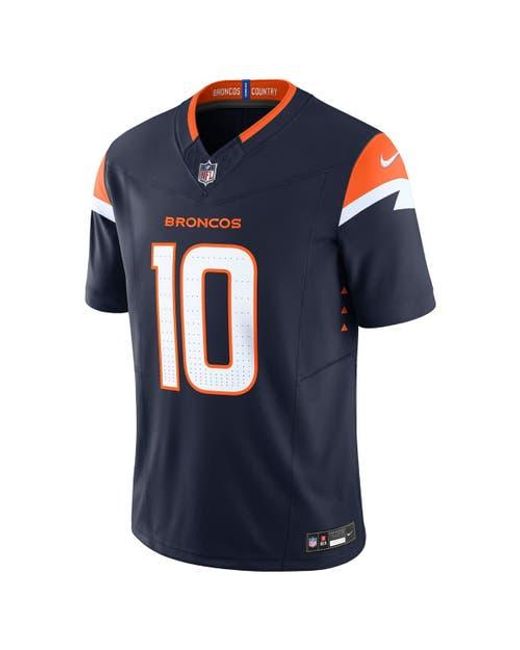 Nike Blue Bo Nix Denver Broncos Alternate Vapor F.U.S.E. Limited Jersey for men