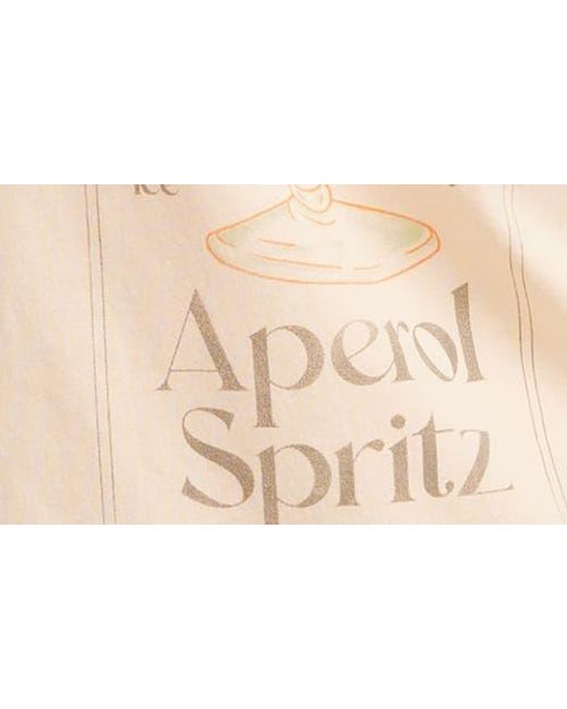 Lucky Brand Natural Aperol Spritz Cotton Graphic T-Shirt