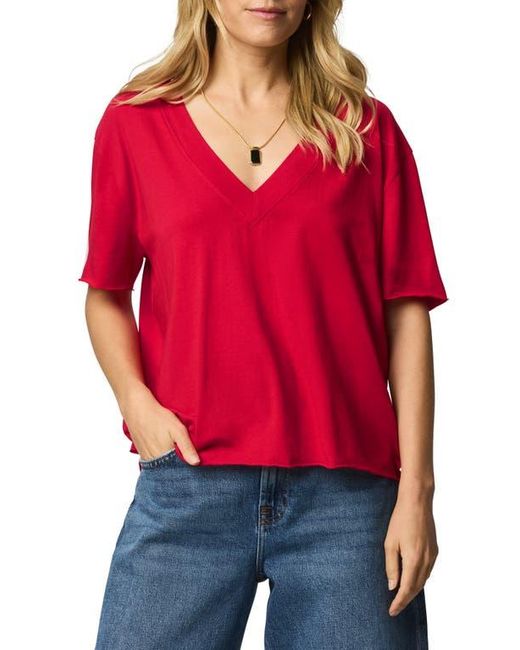 Splendid Red Kacey V-Neck T-Shirt