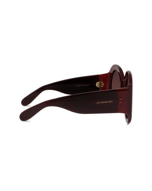 Givenchy Brown Cocoon 56Mm Round Sunglasses