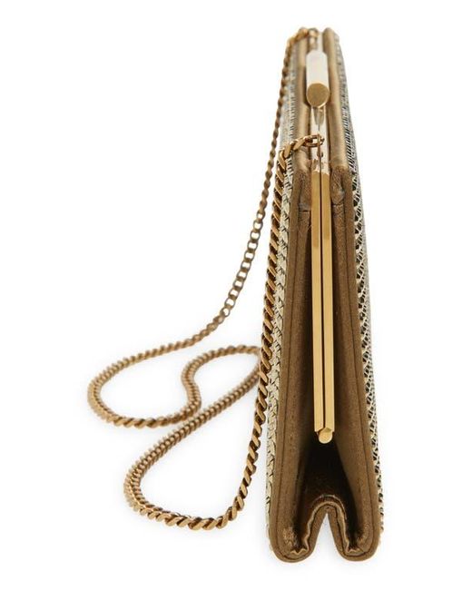 Saint Laurent Brown Midnight Crystal Embellished Satin Clutch